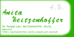 anita weitzenhoffer business card